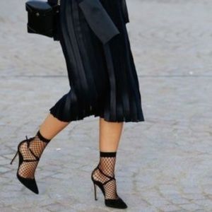 Black Fishnet Ankle Socks Sweet Sexy Punk Goth Bad Girl Naughty Cosplay NEW